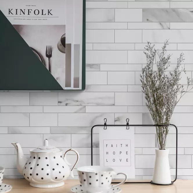 Panel dekoracyjny samoprzylepny Mood White Marble