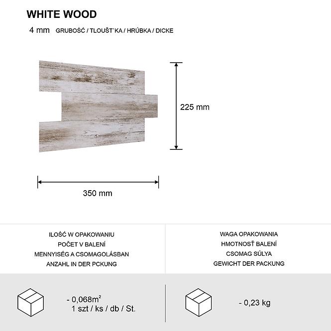 Panel dekoracyjny samoprzylepny Mood White Wood