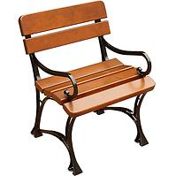 Krzesło ogrodowe drewniane królewskie z podłokietnikami cyprys