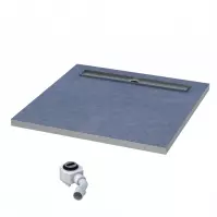 Brodzik pod płytkę Steel 80x80x5/12,5*10.001/OLKB/SL