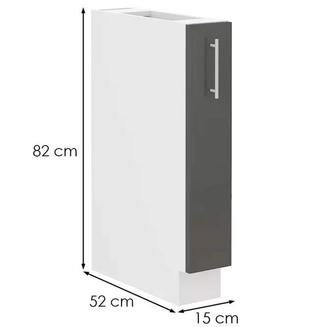Szafka kuchenna lara 15D cargo bb MDF szary połysk