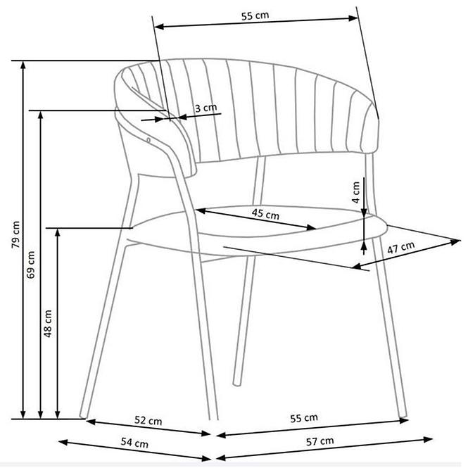 Krzesło W152 Szare