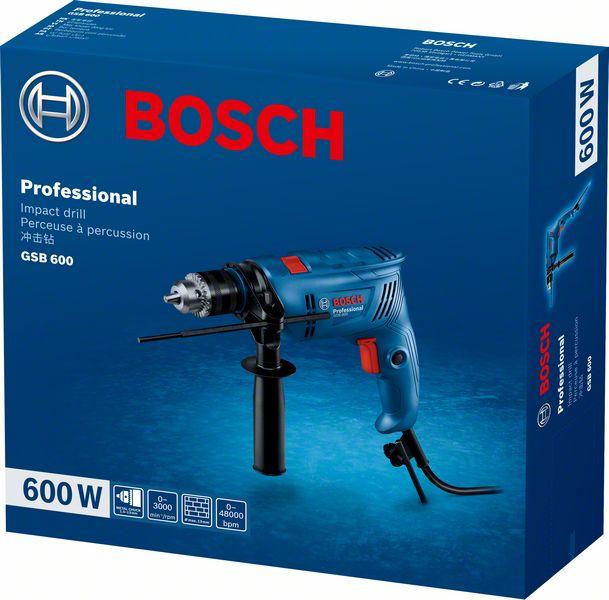 Bosch Professional Wiertarka Udarowa 600W GSB 600