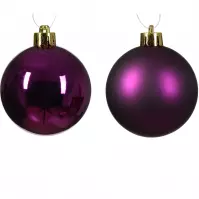 Bombki plastikowe mix 6 cm fioletowe 21957