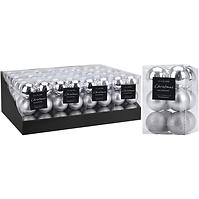 Bombki 12 szt x 60 mm silver CAN204610