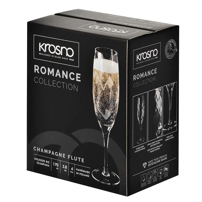 Kieliszek do szampana Romance Krosno 170 ml 6 szt.