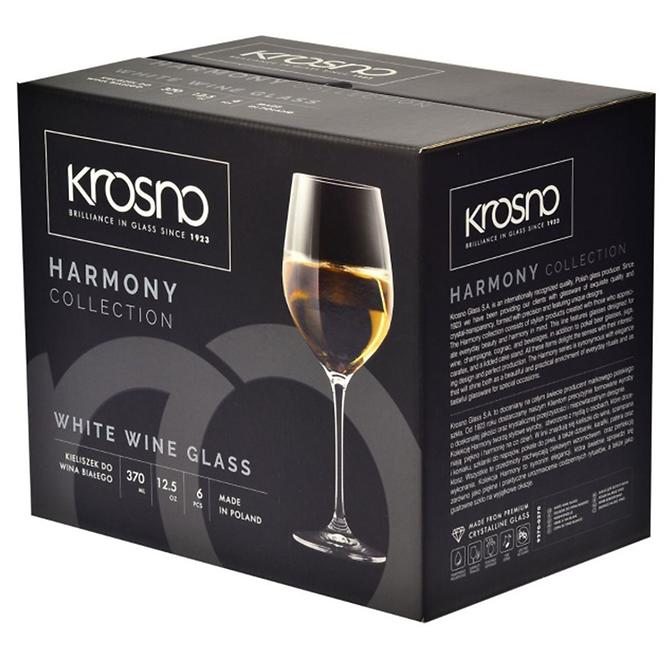 Kieliszek do wina białego Harmony Krosno 370 ml 6 szt.