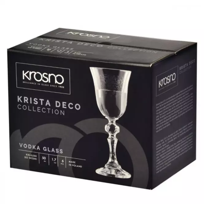 Kieliszek do wódki Krista Deco Krosno 50 ml 6 szt.