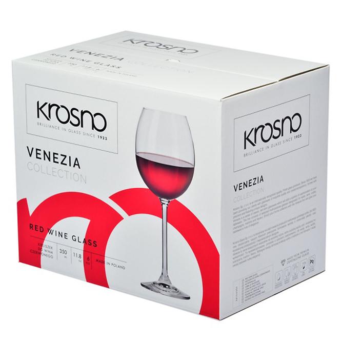 Kieliszek do wina czerwonego Venezia Krosno 350 ml 6 szt.