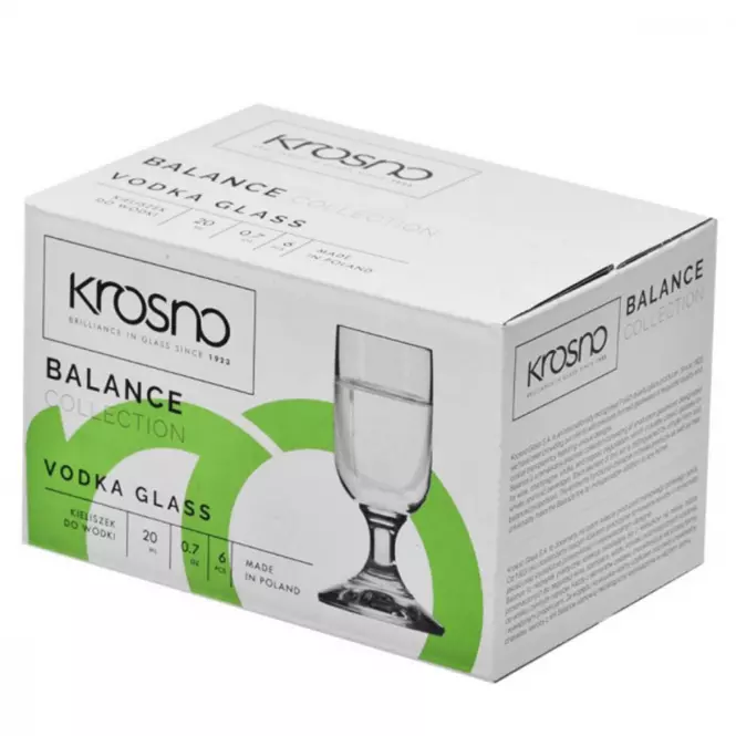 Kieliszek do wódki Balance Krosno 20 ml 6 szt.