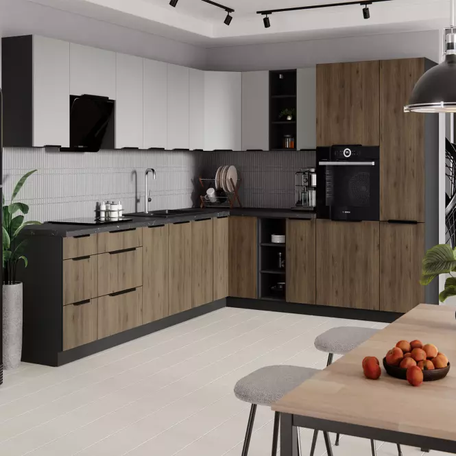 Szafka kuchenna Monza orzech okapi 60d 3s bb,3