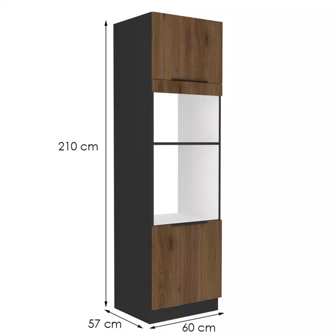 Szafka kuchenna Monza orzech okapi 60dpm-210 2f,2