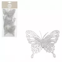 Klips motyl srebrny 3 sztuki – d10xw8 cm 1143476