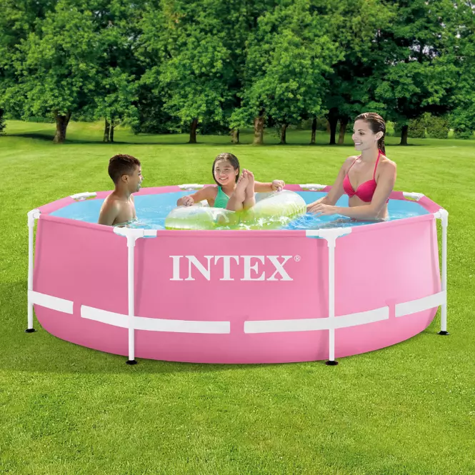Basen stelażowy okrągły 2,44x0,76 m PINK INTEX 28290NP