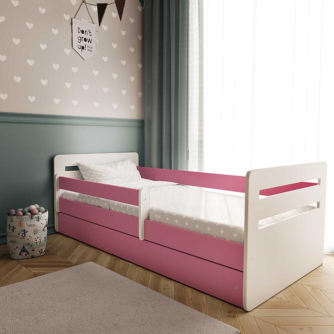 Łóżko Dziecięce Tomi+Sz+M Różowy 80x140