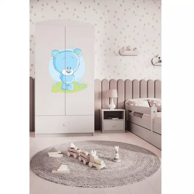 Szafa Babydreams Biały – Miś Niebieski