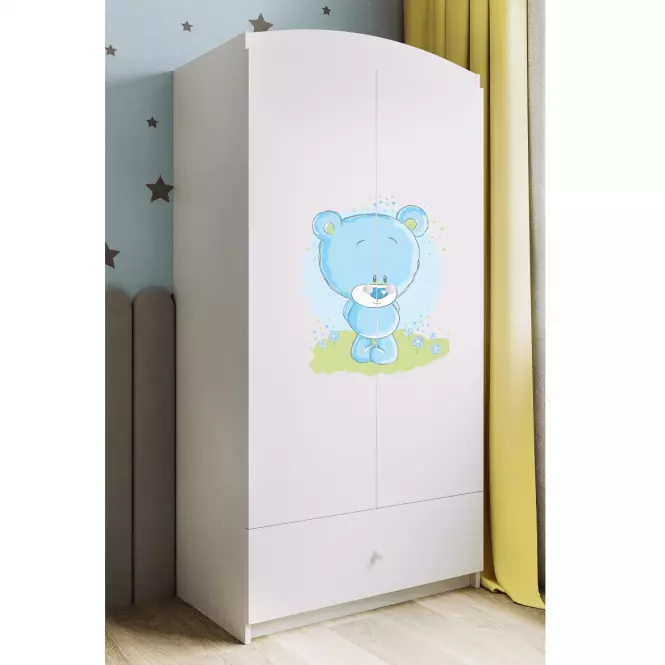 Szafa Babydreams Biały – Miś Niebieski