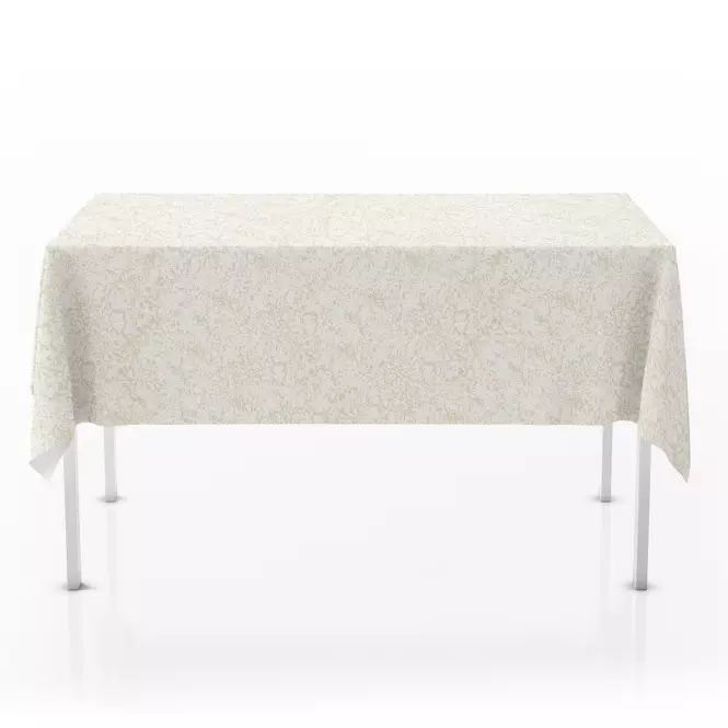Obrus Glitter złota nić biały 140x250 cm