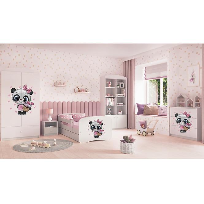 Łóżko Dziecięce Babydreams+Sz+M Biały 70x140 Panda