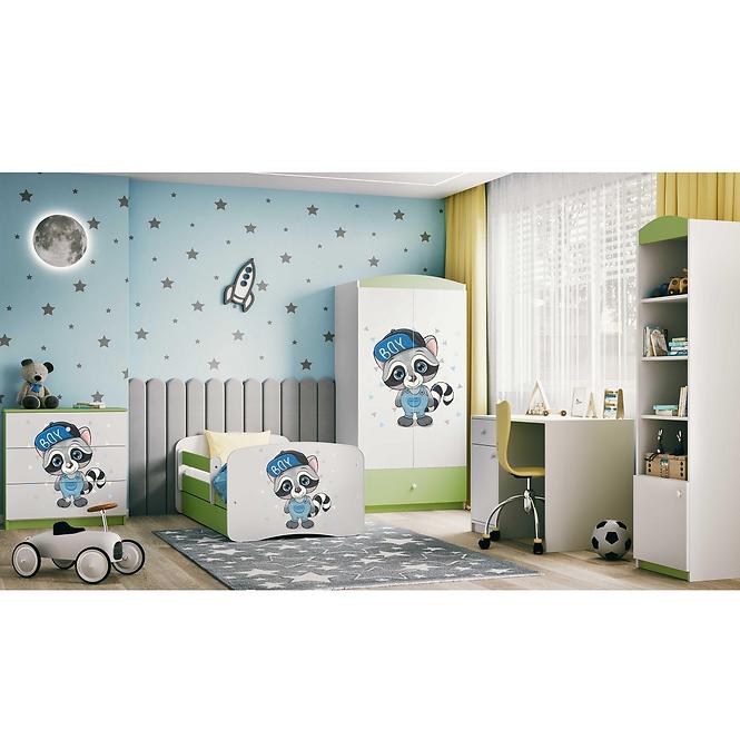 Łóżko Dziecięce Babydreams+Sz+M Zielone 70x140 Szop