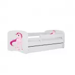 Łóżko Dziecięce Babydreams+Sz+M Biały 70x140 Jednorożec