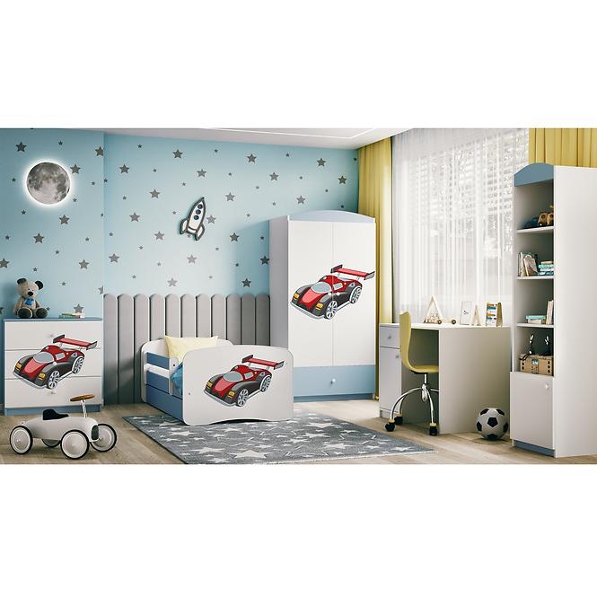 Łóżko Dziecięce Babydreams+Sz+M Niebieski 70x140 Auto