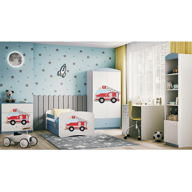 Łóżko Dziecięce Babydreams+Sz+M Niebieski 70x140 Straż Pożarna