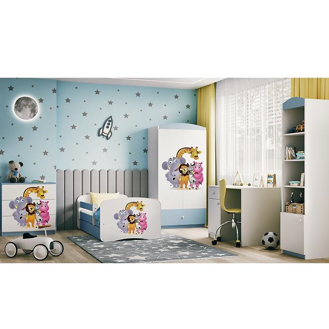 Łóżko Dziecięce Babydreams+Sz+M Niebieski 70x140 Zoo