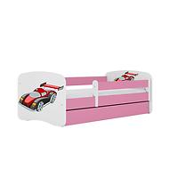 Łóżko Dziecięce Babydreams+Sz+M Różowe 70x140 Auto