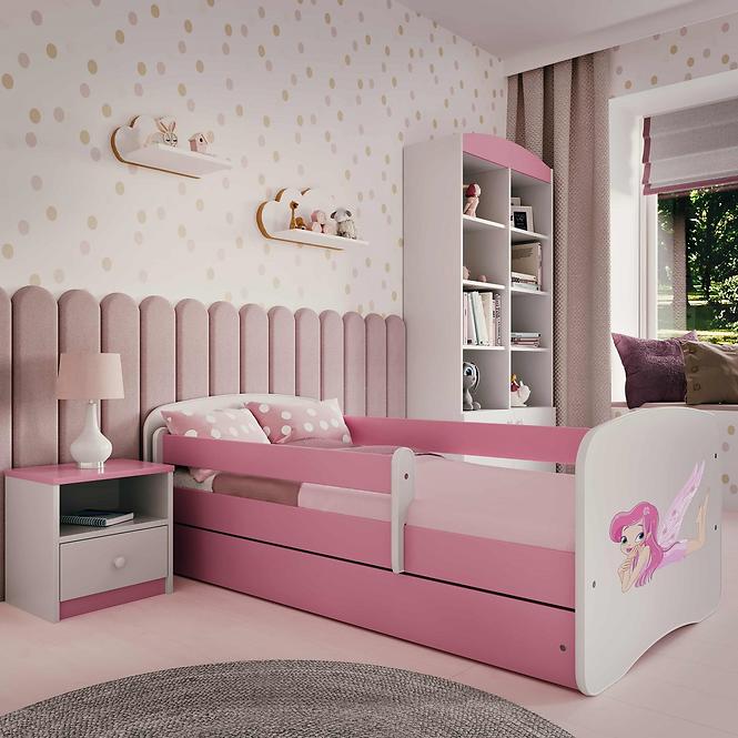 Łóżko Dziecięce Babydreams+Sz+M Różowe 70x140 Wróżka 2