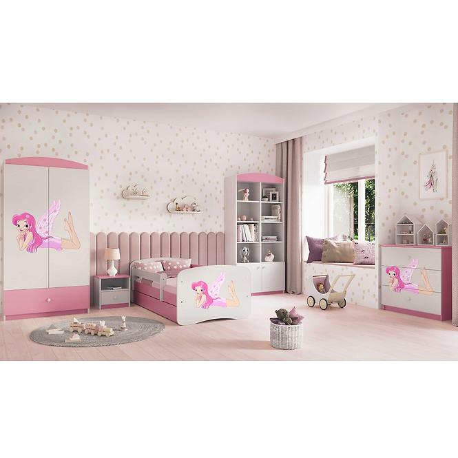 Łóżko Dziecięce Babydreams+Sz+M Różowe 70x140 Wróżka 2
