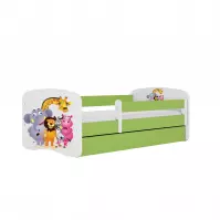 Łóżko Dziecięce Babydreams+Sz+M Zielone 70x140 Zoo