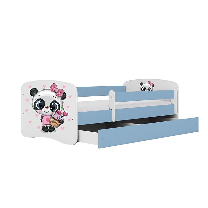 Łóżko Dziecięce Babydreams+Sz+M Niebieski 80x160 Panda