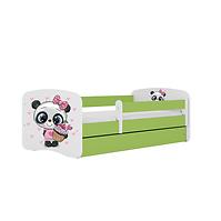 Łóżko Dziecięce Babydreams+Sz+M Zielone 80x160 Panda