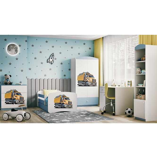 Łóżko Dziecięce Babydreams+Sz+M Niebieski 80x160 Ciężarówka