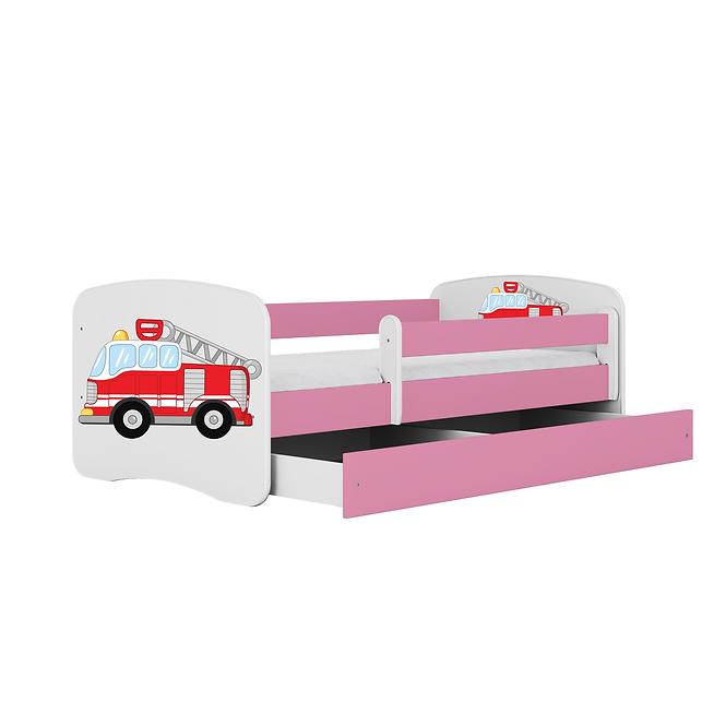 Łóżko Dziecięce Babydreams+Sz+M Różowe 80x160 Straż Pożarna