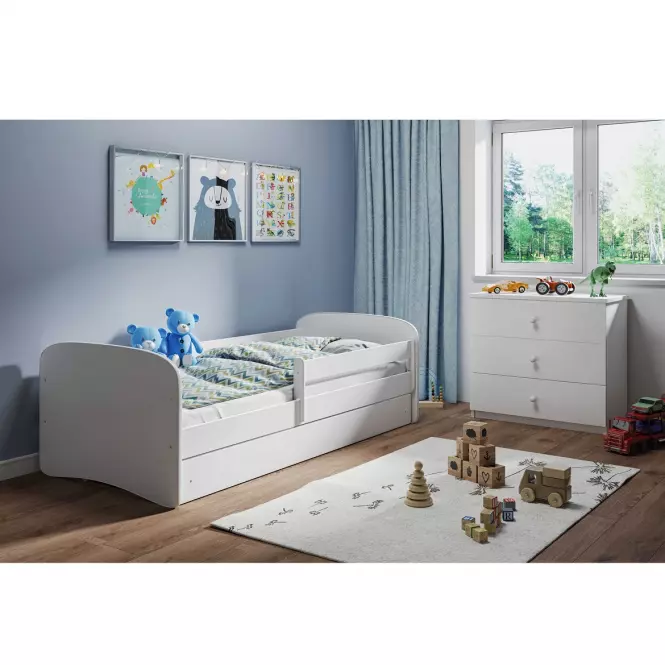 Łóżko Dziecięce Babydreams+Sz+M Biały 80x180