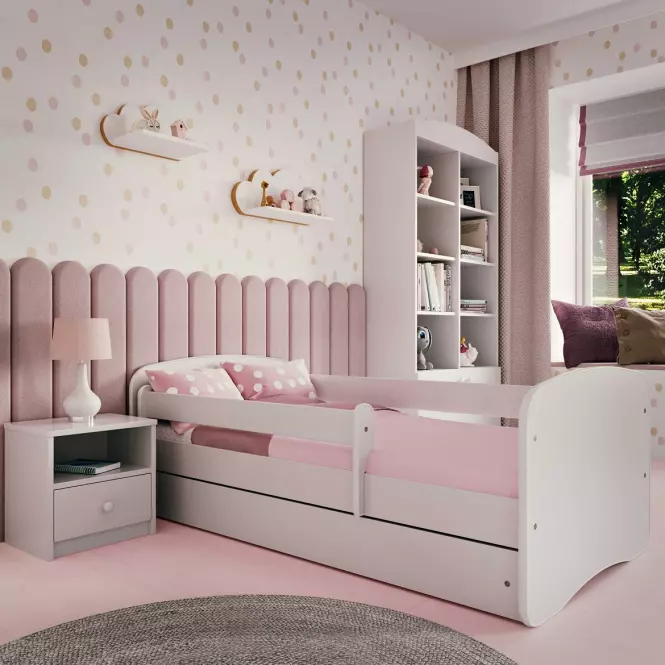 Łóżko Dziecięce Babydreams+Sz+M Biały 80x180