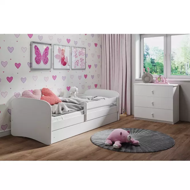 Łóżko Dziecięce Babydreams+Sz+M Biały 80x180
