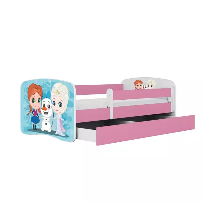Łóżko Dziecięce Babydreams+Sz+M Różowe 80x180 Kraina Lodu