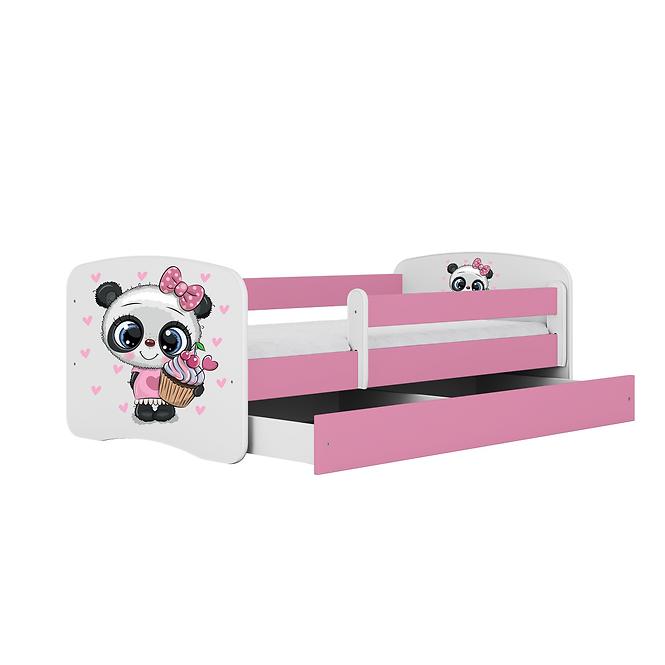 Łóżko Dziecięce Babydreams+Sz+M Różowe 80x180 Panda