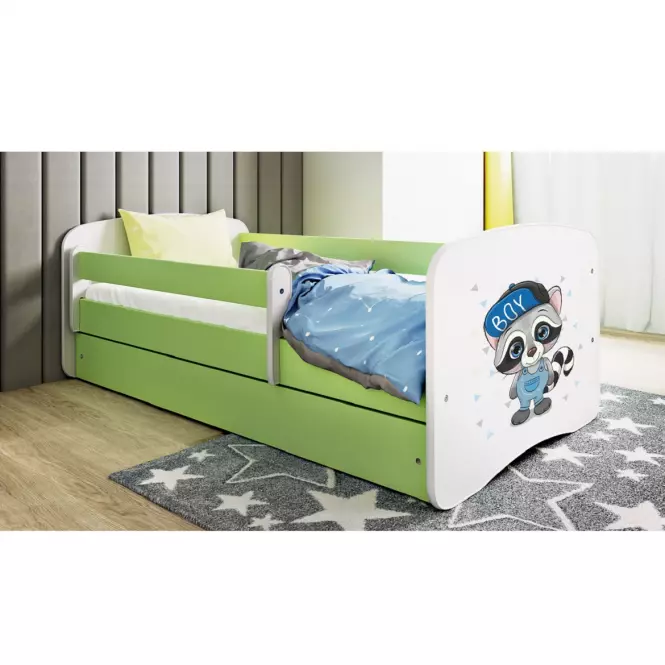 Łóżko Dziecięce Babydreams+Sz+M Zielone 80x180 Szop