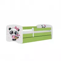 Łóżko Dziecięce Babydreams+Sz+M Zielone 80x180 Panda