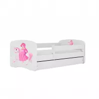 Łóżko Dziecięce Babydreams+Sz+M Biały 80x180 1 Księżniczka