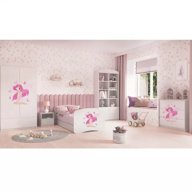 Łóżko Dziecięce Babydreams+Sz+M Biały 80x180 Wróżka 1