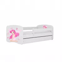Łóżko Dziecięce Babydreams+Sz+M Biały 80x180 Wróżka 1