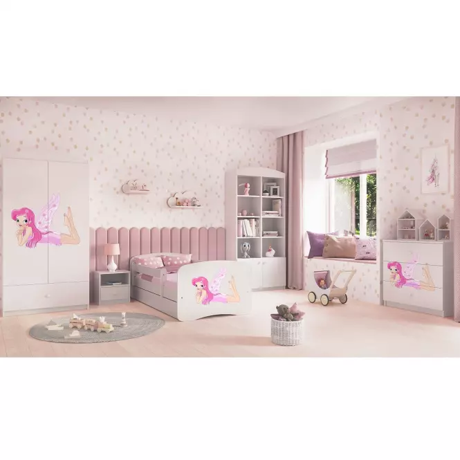 Łóżko Dziecięce Babydreams+Sz+M Biały 80x180 Wróżka 2
