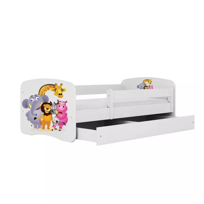Łóżko Dziecięce Babydreams+Sz+M Biały 80x180 Zoo