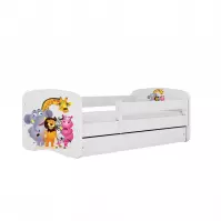 Łóżko Dziecięce Babydreams+Sz+M Biały 80x180 Zoo
