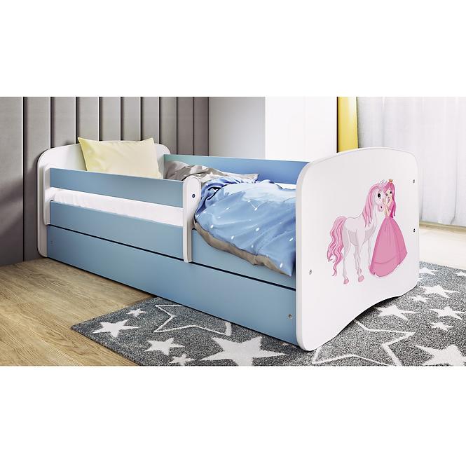 Łóżko Dziecięce Babydreams+Sz+M Niebieski 80x180 2 Księżniczka